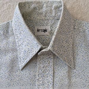 Vintage shirt simpatico disco collar button front sheer lightweight …